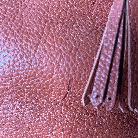 Burnt Orange Oryani Shoulder Crossbody Bucket Purse - Picture 3 of 7